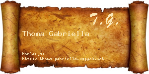Thoma Gabriella névjegykártya